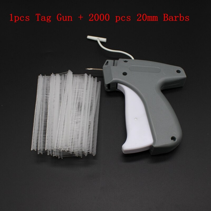 1 stuk tag-pistool,  + 2000 stuks 20mm label-weerhaken, kledingprijslabel-tag, tag-tag-pistoolweerhaken en 1 stuk tag-pistool