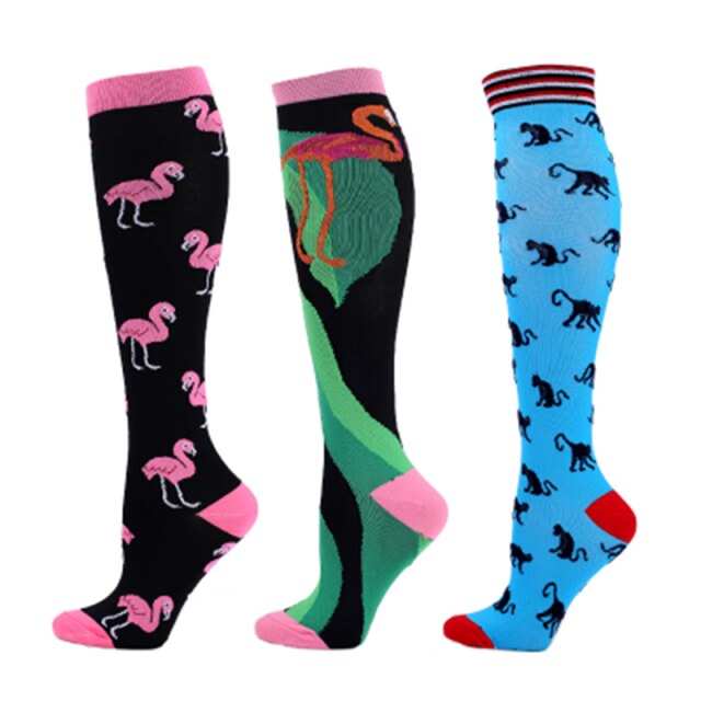 Men Women Nurse Basketball Riding Outdoor Long Tube Compression Socks Sports Running Fitness Socks Natural Hiking Ciclismo: 4 / L/XL