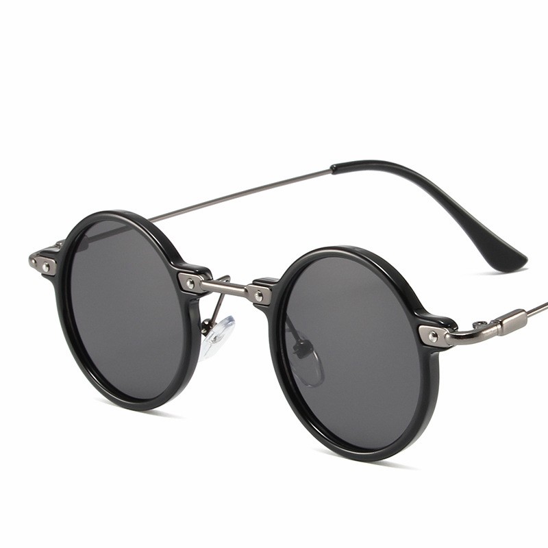 Okrągłe okulary przeciwsłoneczne dla mężczyzn Retro Steampunk okulary przeciwsłoneczne męskie damskie designerskie metalowe oprawki okulary ocienia oczka: green