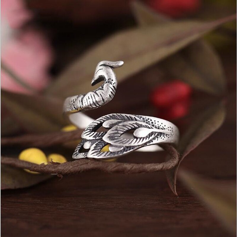 Charmant Open Pauw Ring Voor Vrouwen Vintage Boho Party Ringen Gothic Punk Sieraden Cadeaus Voor Meisjes