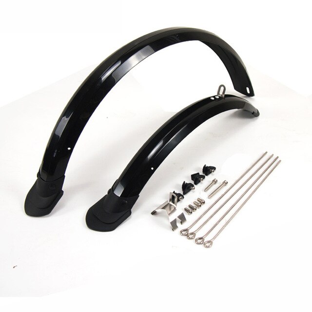 14 Inch 16 Inch 20 Inch Vouwfiets Modder Guard Fietsen Spatbord Voor Achter Fiets Spatbord Chrome Plastic Bmx Fiets accessoires: 14 V brake black