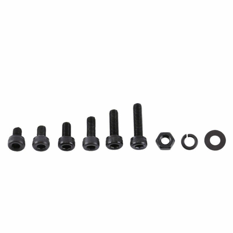 High 300pcs M3(3mm) Black Alloy Steel High Tensile Allen Bolts Hex Button Flat Socket Head Cap Screws Nuts Washer Set: Set A Clap Head