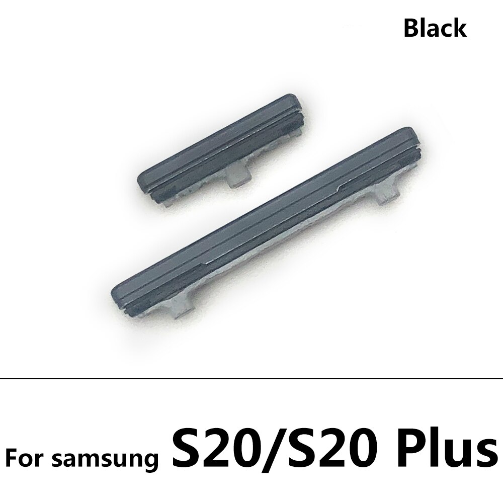 Power Knop + Volume Zijknop Voor Samsung Galaxy S20 / S20 Plus / S20 Ultra Rne Plastic Knop: S20 Black