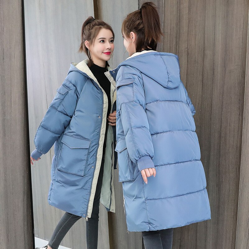 Vrouwen Midden En Lange Parka Winter Grote Maat Brood Jas Over De Knie Verdikte Winter Jas Down jas 806D