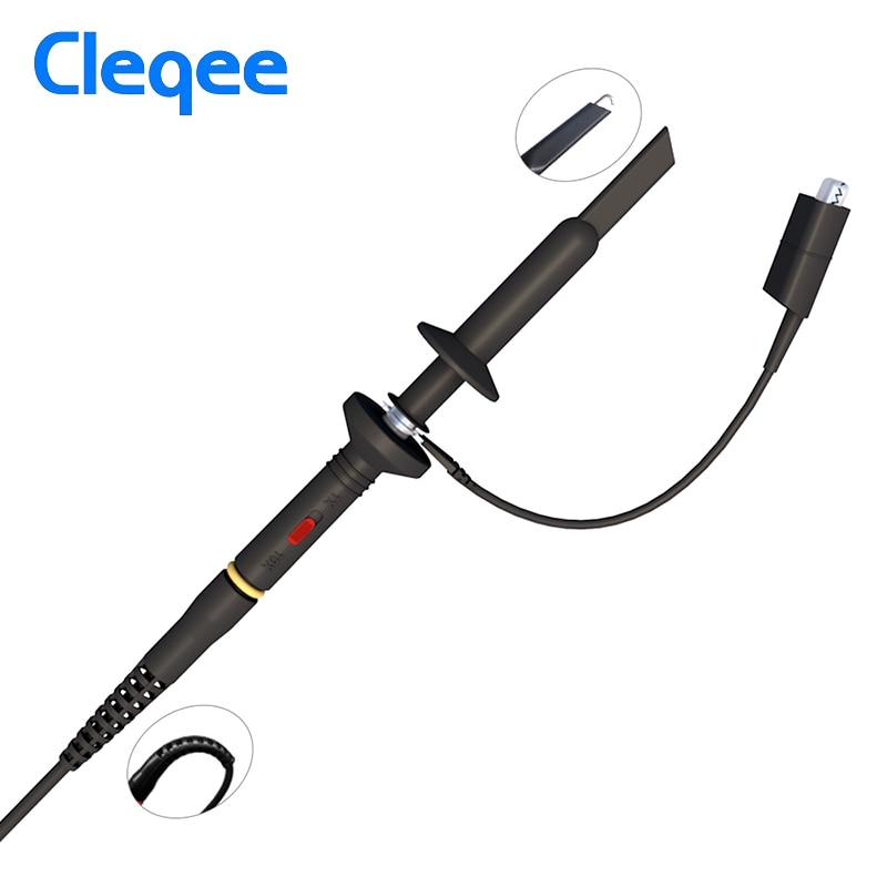 Cleqee MCX 60Mhz Oscilloscope Probe Black X1/X10 for Mini Oscilloscope DSO201 DS201 DSO203 DS203 DSO202 DSO QUAD VC101