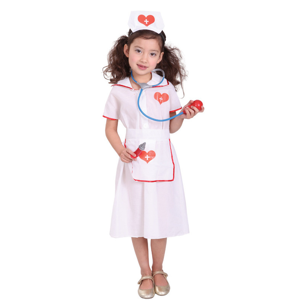 1 einstellen freundlicher Kleidung Rolle Spielen Kostüm Arzt der Insgesamt Weiß Kleid Krankenschwester Uniform Pädagogisches Arzt Spielzeug Für freundlicher: Weiß M