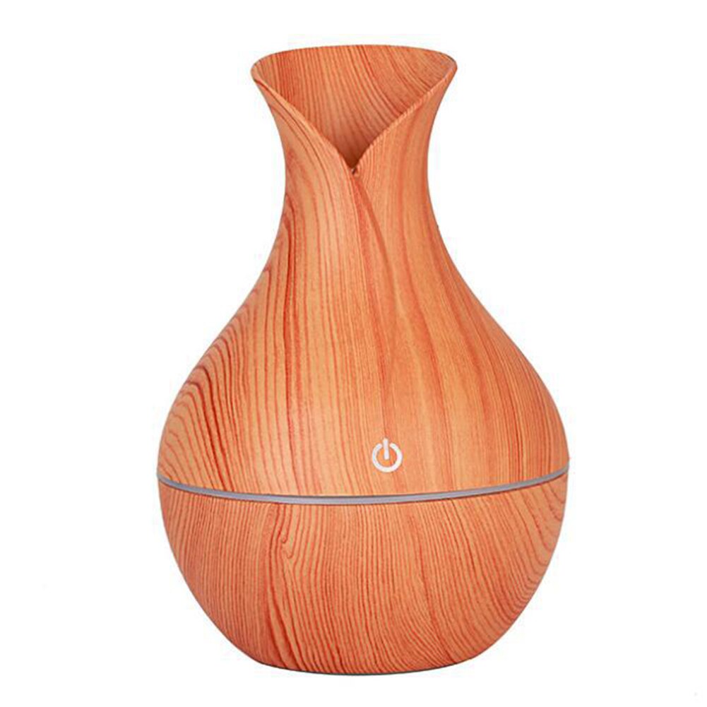 Wood Grain USB 300ml Air Humidifier Aromatherapy Aroma Essential Oil Diffuser with LED Light Mist Maker Colorful