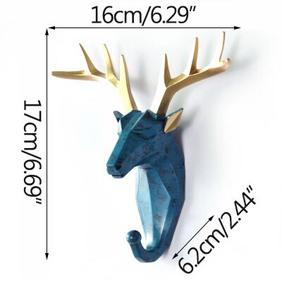 Dier Haak Sleutels Houder Muur Home Jas Hoed Rack Opknoping Herten Hoofd Jas Haak Nordic Creatieve Decoratieve Haak: 13