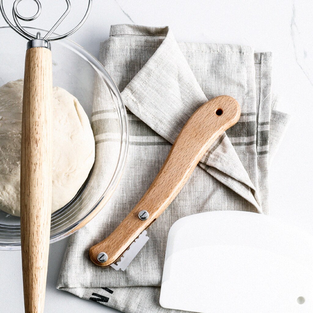 Bread Baking Tools Dough Whisk Set for Cake Pizza Pastry Egg Beater Mixer Scraper Kitchen Supplies