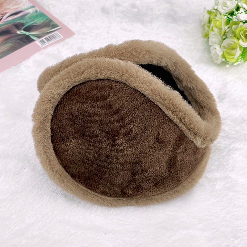 Winter Thicken Fleece Earmuffs Ear Warmers Men Women Soft Plush Ear Muffs Outdoor Windproof Wear Earmuffs for Sports Daily Wear: coffee Thick