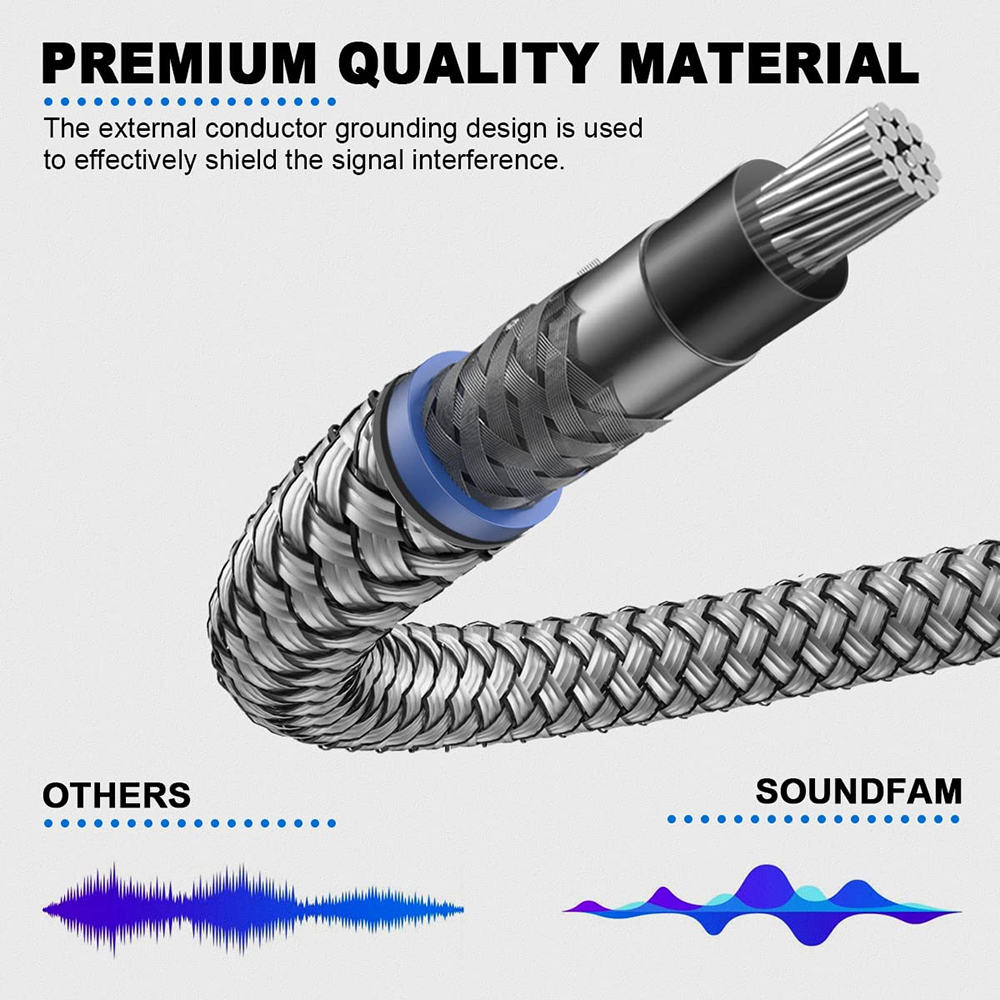 Digitales RCA-zu-RCA-Stecker-Koaxial-Koaxialkabel, TV-Subwoofer-Kabel, vergoldetes hoch-Treue-Koaxial-Koaxial-Audiokabel, 1 m bis 15 m