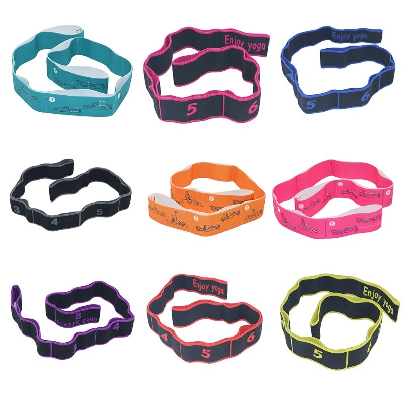 L9BD Yoga Pull Strap Belt Resistance Bands Latex Elastic Stretching Fitness Gymnastics Training Bands Home Gym Equipment