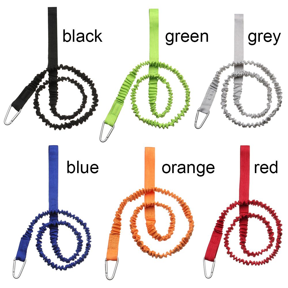 Laisse de canne à pêche élastique réglable, pour Kayak et canoë, corde de sécurité, mousqueton, accessoires pour bateaux à rames