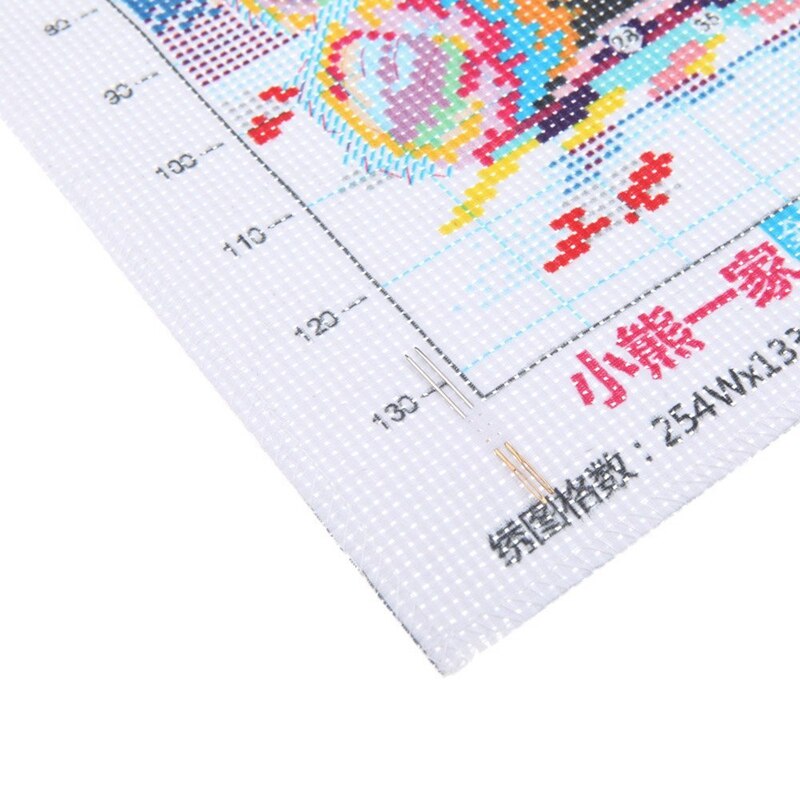 DIY Handmade Needlework Cross Stitch Set Embroidery Kit Precise Printed Bear Family Cross-Stitching 66 * 38cm Home Decora