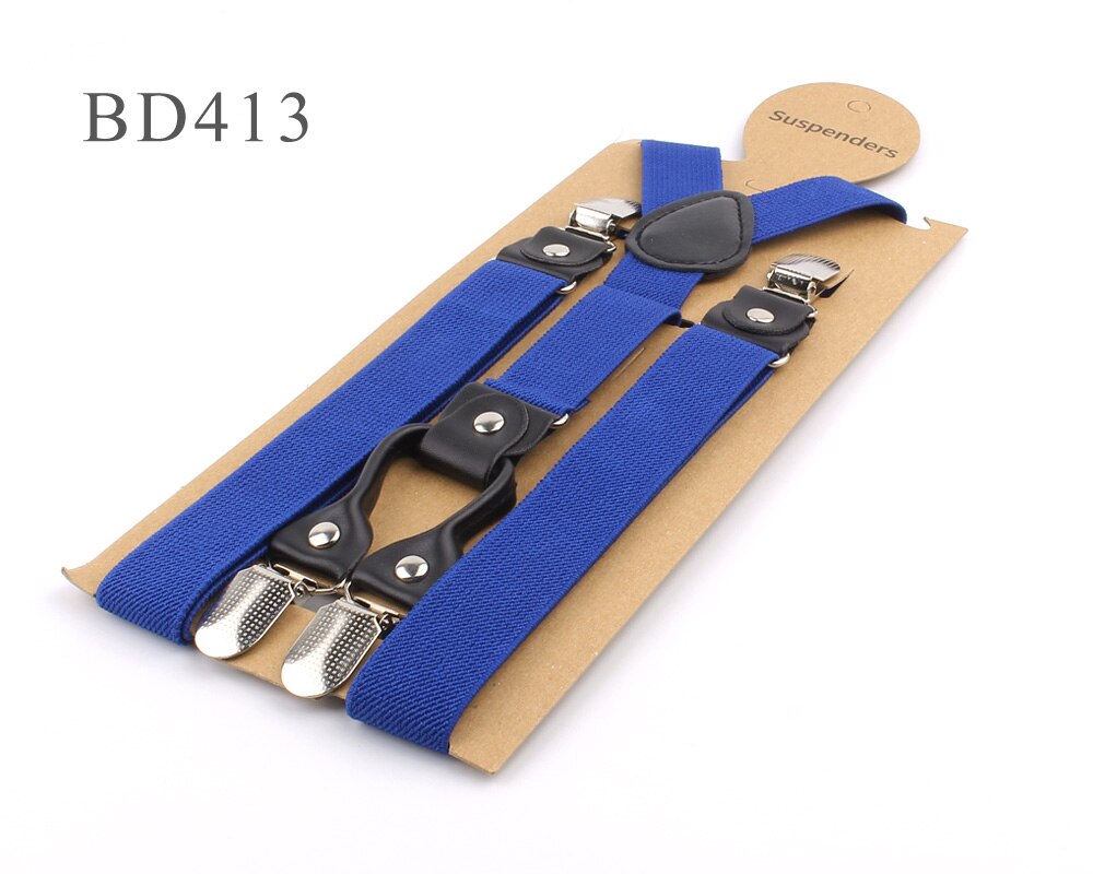 Bretelles élastiques solides et réglables pour garçons et filles, couleur bonbon, accessoires de mariage,: BD113