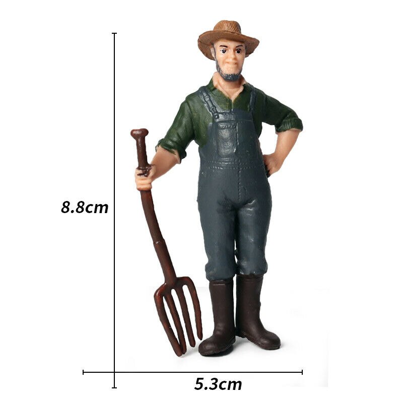 Farm People Farmer Police Breeder Farmwife Figure Model Decor Collector Toy Collector Decor Simulation Educational Figures: M-375