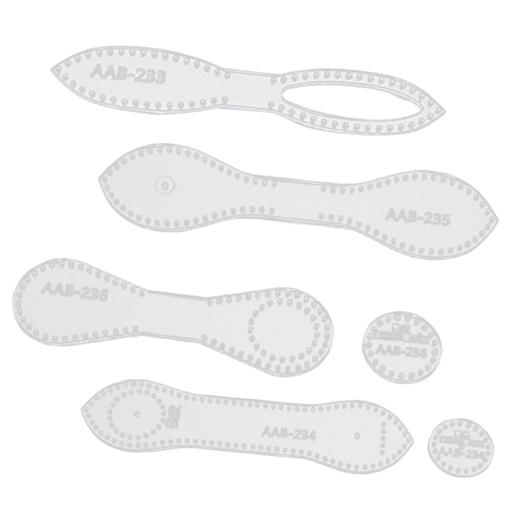 4 Pcs/Set Handmade Mixed Quilt Templates Clear Acrylic Pattern Stencil Template DIY Tool for Leather Craft Quilting Sewing Tool