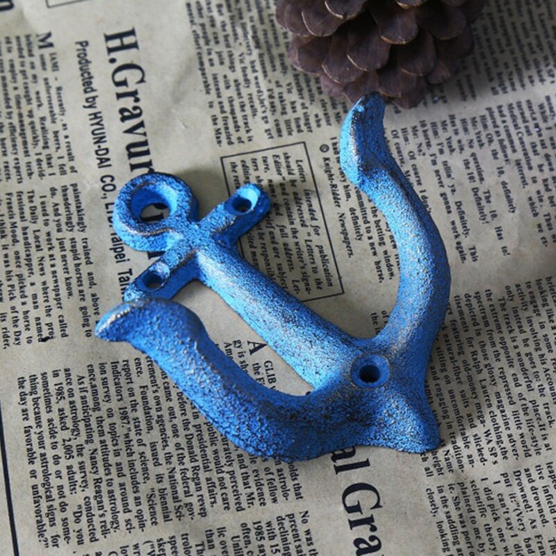 Anchor Model Iron Ornament Wall Hook Home Decoration Rail Door Decor Accessories Bag Hooks Furnishing Crafts Household