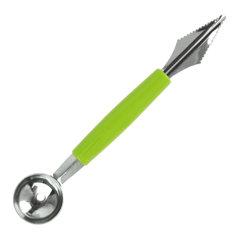 Couteau à découper les fruits multifonction, boule à glace, boule à creuser, cuillère à boule, boule à balles, cuisine bricolage plats froids, outils Gadgets: Green