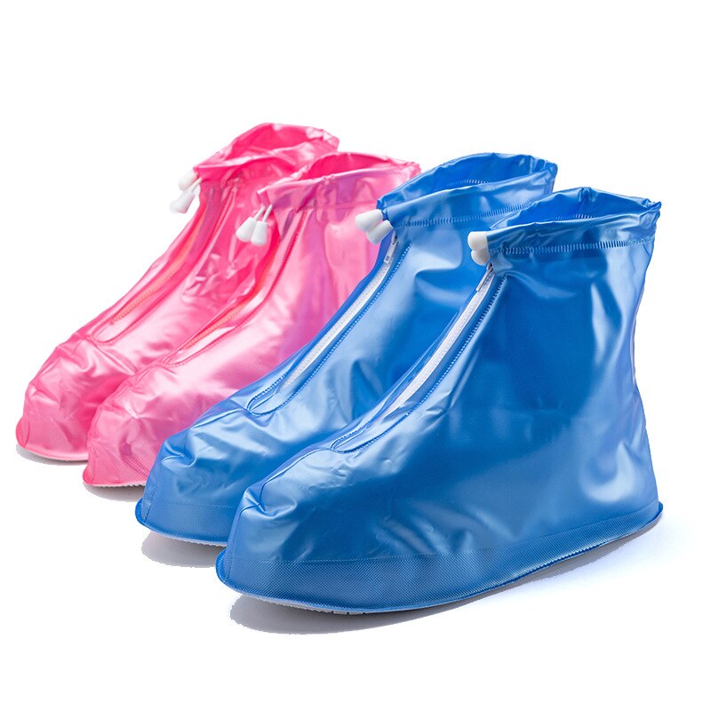 Outdoor wandelen waterdichte schoen cover vrouwen PVC dikke schoen cover met waterdichte laag regen anti-kleuring schoen cover regen laarzen