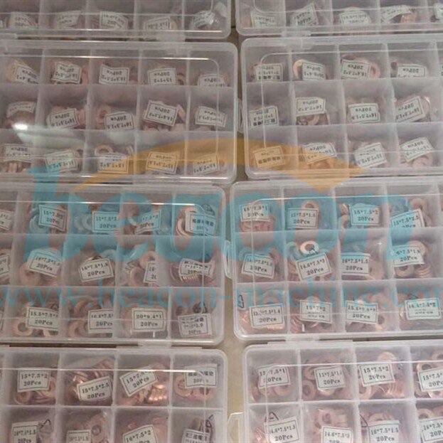 360Pcs Common Rail Diesel fuel Injector Repair Kits Copper Ring Sealing Washer Gasket Nut and Bolt Set Flat Ring Seal Assortment