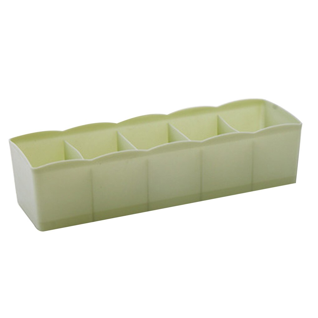 Caja de almacenamiento de artículos pequeños, caja de almacenamiento de 5 celdas de plástico para sujetar calcetines, organizador de cajones, divisor de cosméticos, accesorios para el hogar: NO.7
