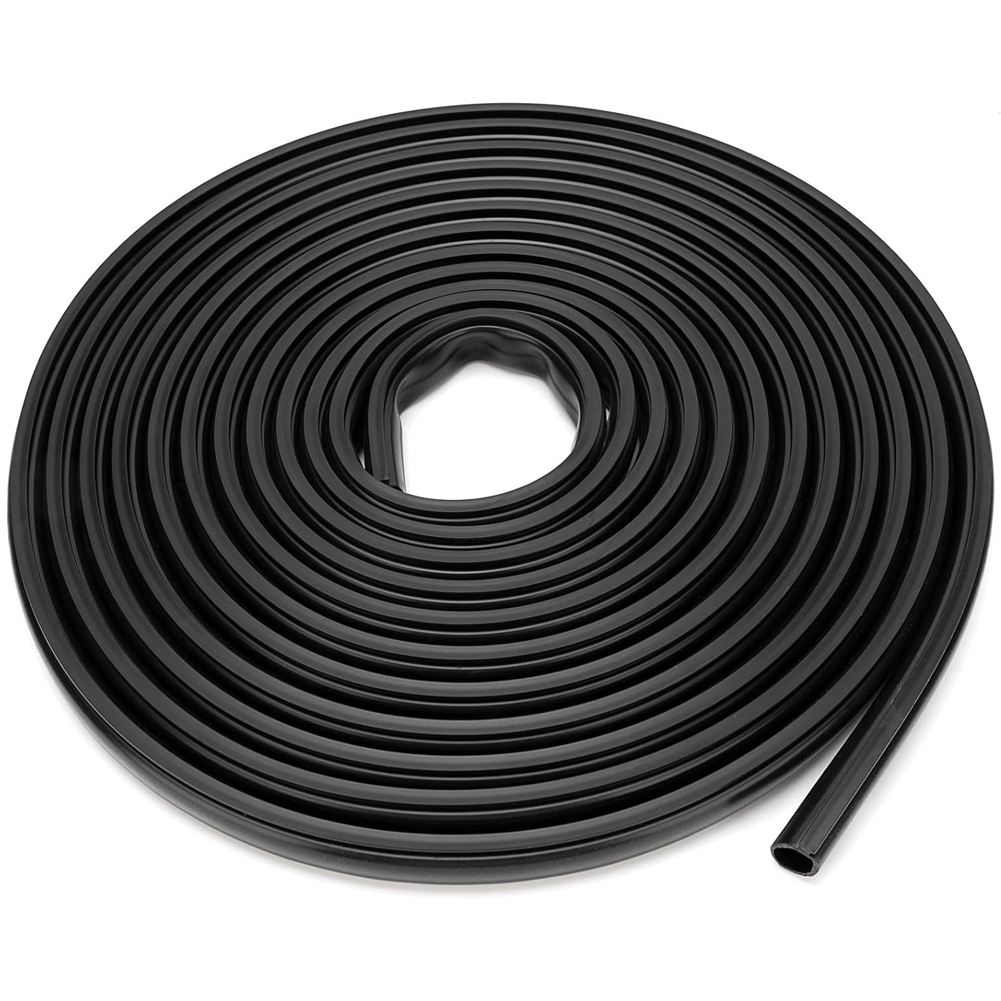 9.2 meters RV Secondary Slide-in/Slide-Out Seal Black Rubber RV Slot Weather Stripping for RV Slide-Out System Effective Seal