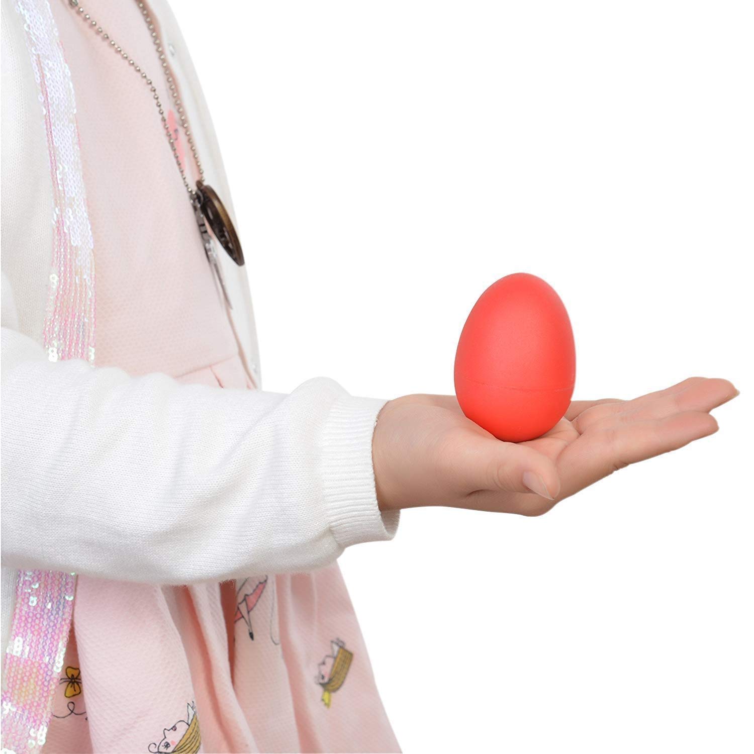 ABGZ-20pcs agitador de huevos de plástico Musical agitador de huevo con 4 colores para niños Maracas huevo percusión Juguetes