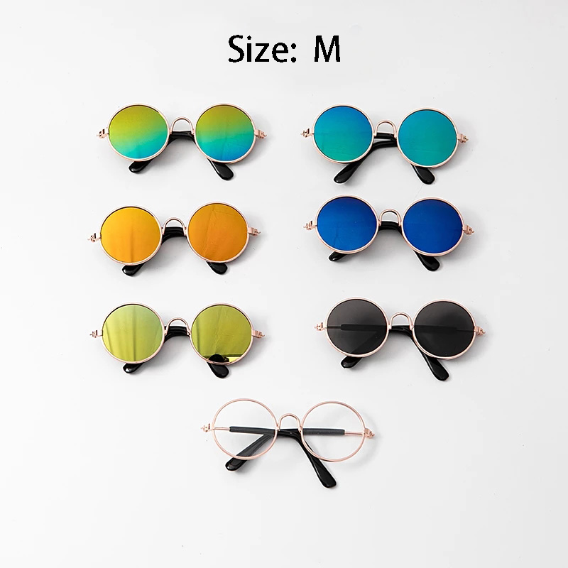 Jolies lunettes de soleil rondes Vintage pour chat, lunettes réfléchissantes pour petit chien, chat, Photos d'animaux de compagnie, produits pour animaux de compagnie, accessoires