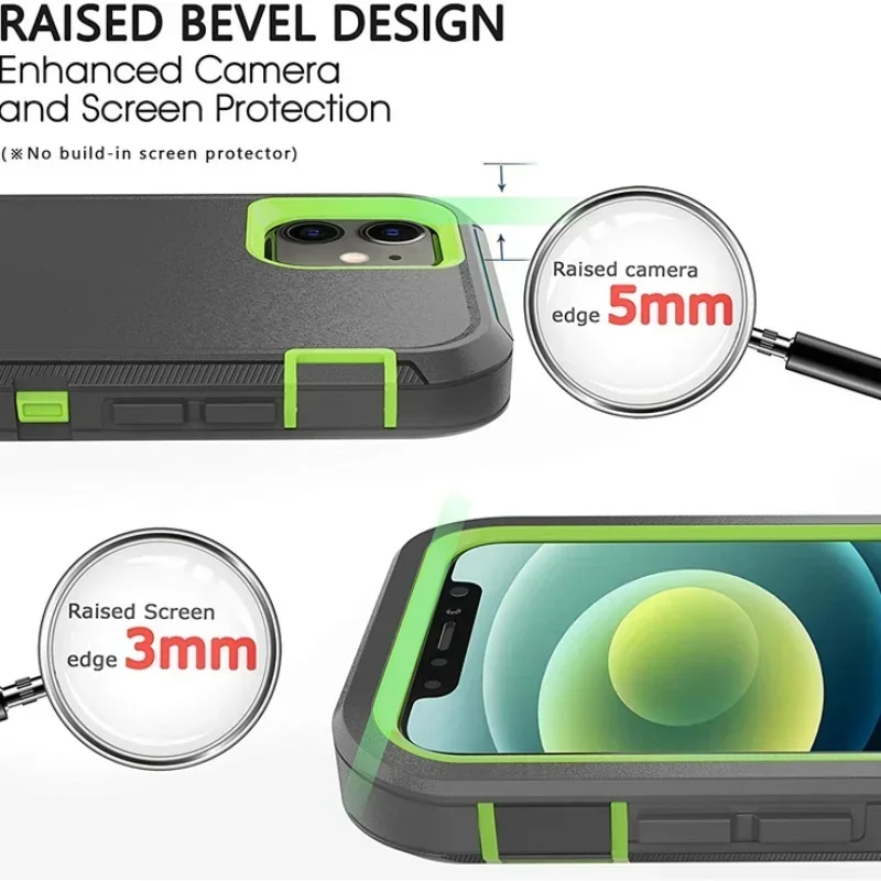 Luxury Hybrid Heavy Duty Armor Phone Case for IPhone 16 Pro Max Plus Shockproof Protect Otter Hard Box Belt Clip Cover