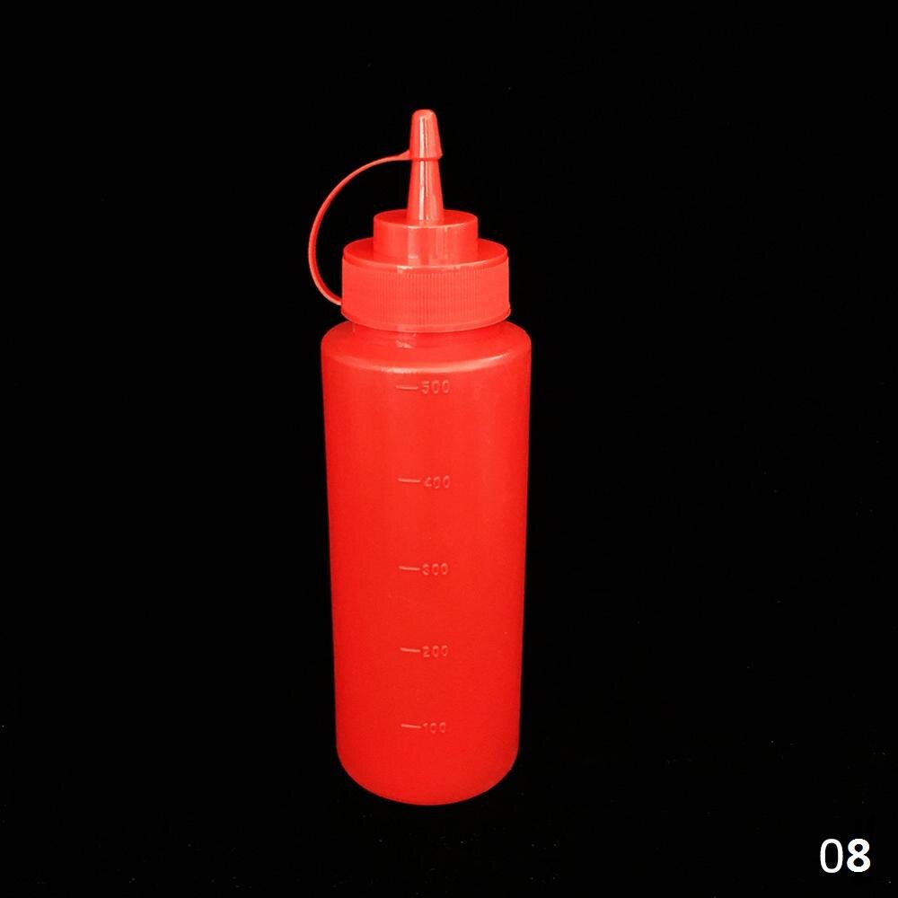 Condiment Squeeze Bottles Sauce Squirt Bottle with Twist On Cap Lids Ketchup Mustard Mayo Sauces Oil Bottles Kitchen Gadget: 16oz-Red