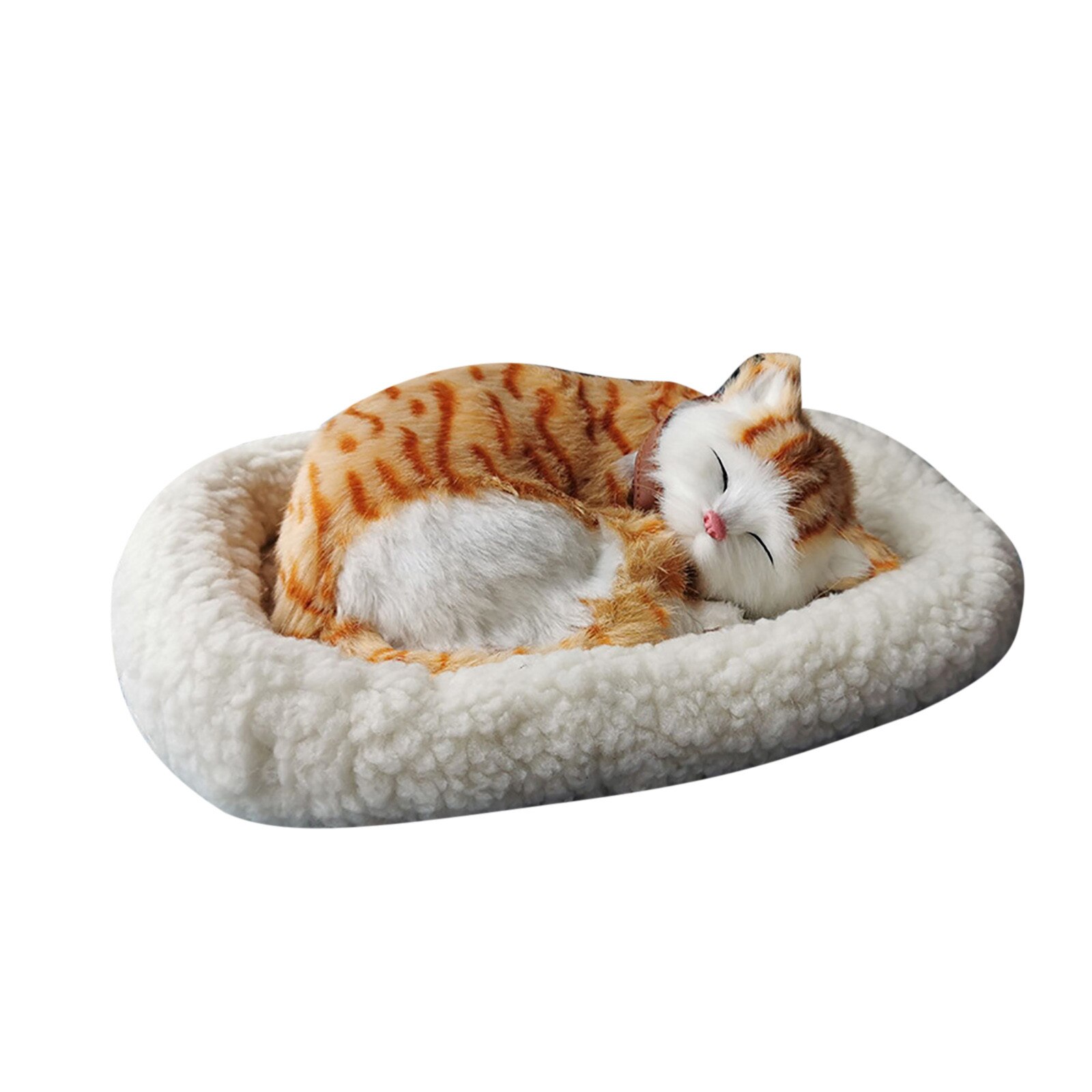 Zachte Knuffels Realistische Simulatie Slapen Ademhaling Kat Harige Hond Dier Mooie Knuffel Pop Thuis Auto Ornamenten Decor: C