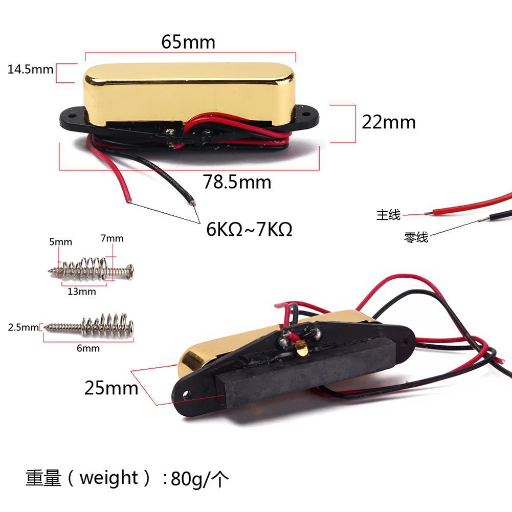 Vintage gouden magneet nek pickup humbucker voor fender tl stijl elektrische gitaar bas vervangende onderdelen