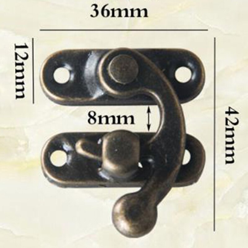 Wood Lock Latch Clasp Fixing Screw Right Hook Jewelry Accessories Mini
