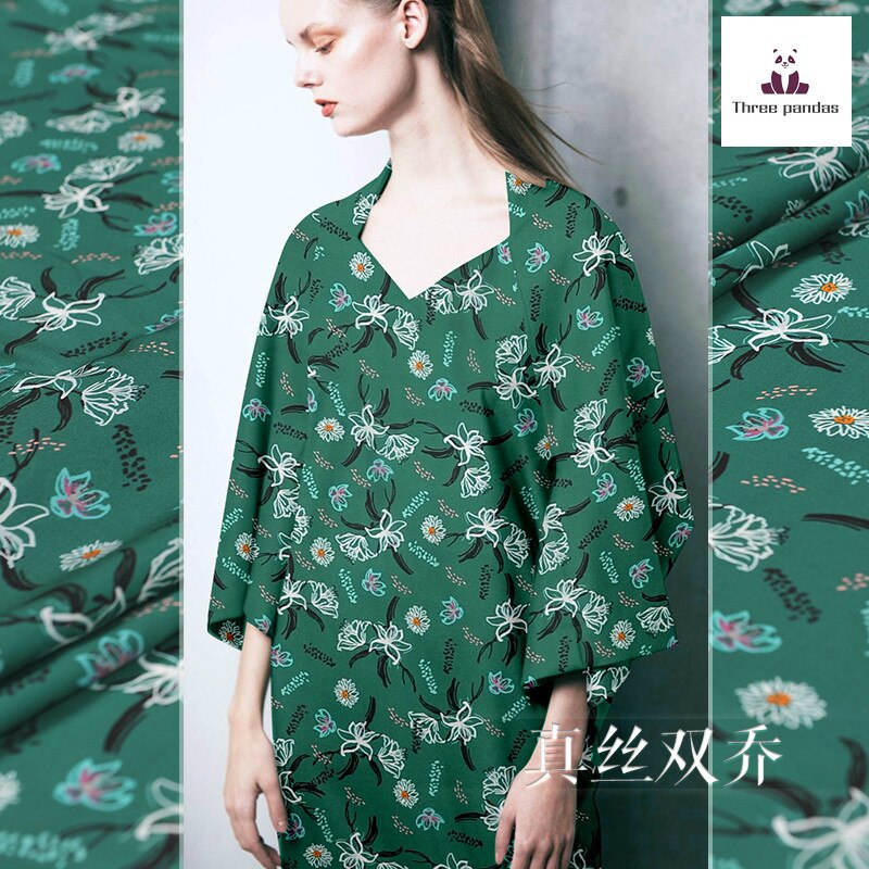 Mulberry silk double joe fabric cloth per meter 14mm 140 cm wide matt shirt dress pants fabric express