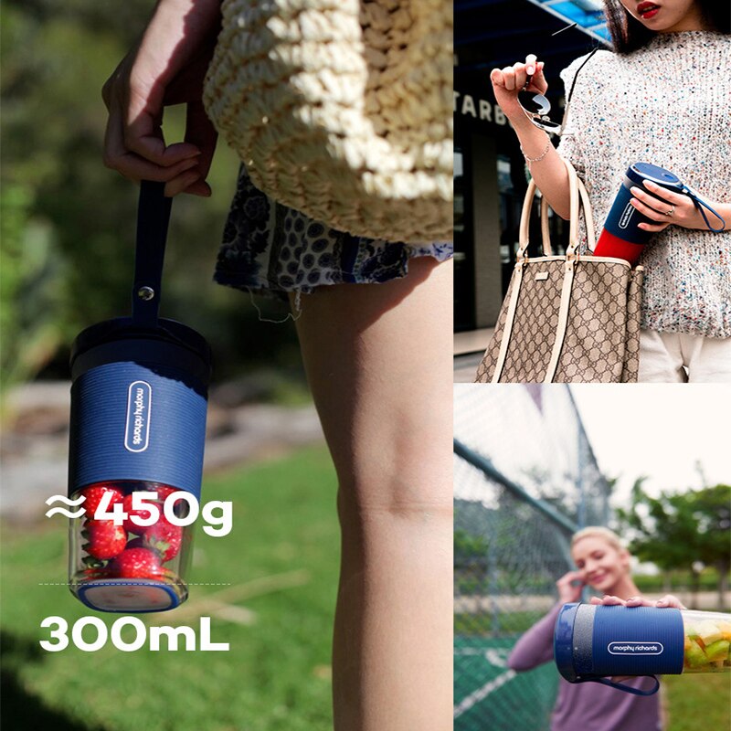 Mini Juice Maker Food Blender DC7.4V 300ml Portable Wireless Juicer Juice Milkshake Mixer 1400mAh Battery