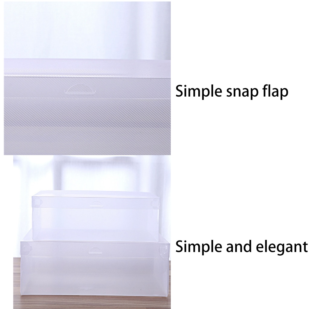 10 stuks Plastic Schoenendoos Transparante Schoenendoos Opbergdoos Opvouwbare Schoenen Case Houder Schoenendoos Transparante Schoenen Organisator Dozen