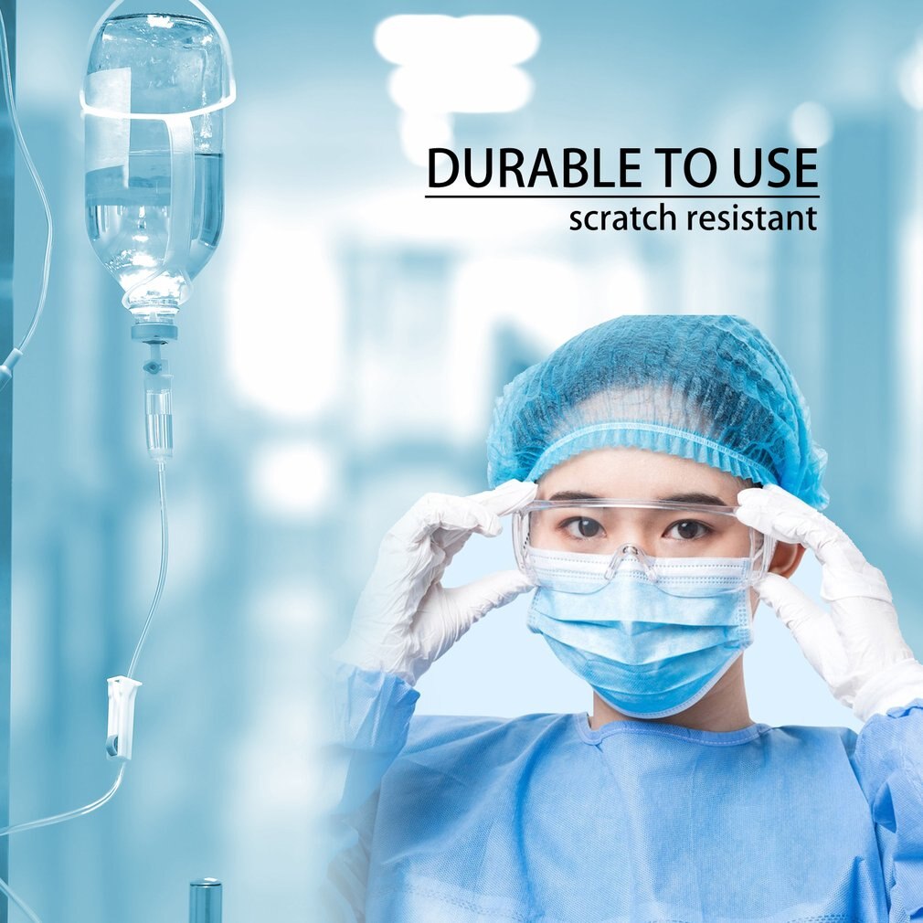 Safety Glasses Lab Eye Protection Protective Eyewear Clear Lens Workplace Safety Goggles Anti-dust Supplies