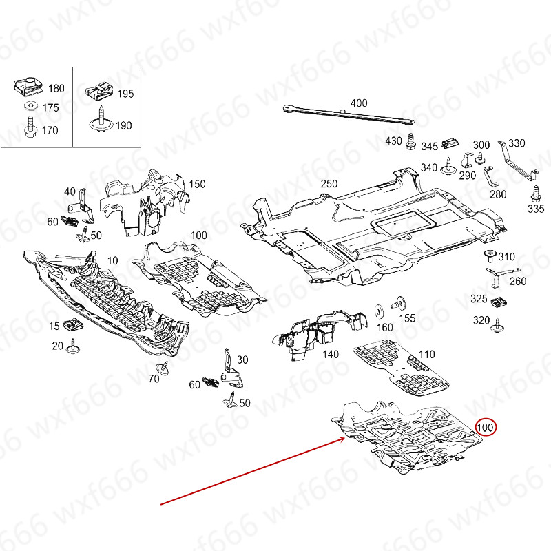 Car Engine guard Front bumper lower guard Baffle W205 C180 C200 C220mer