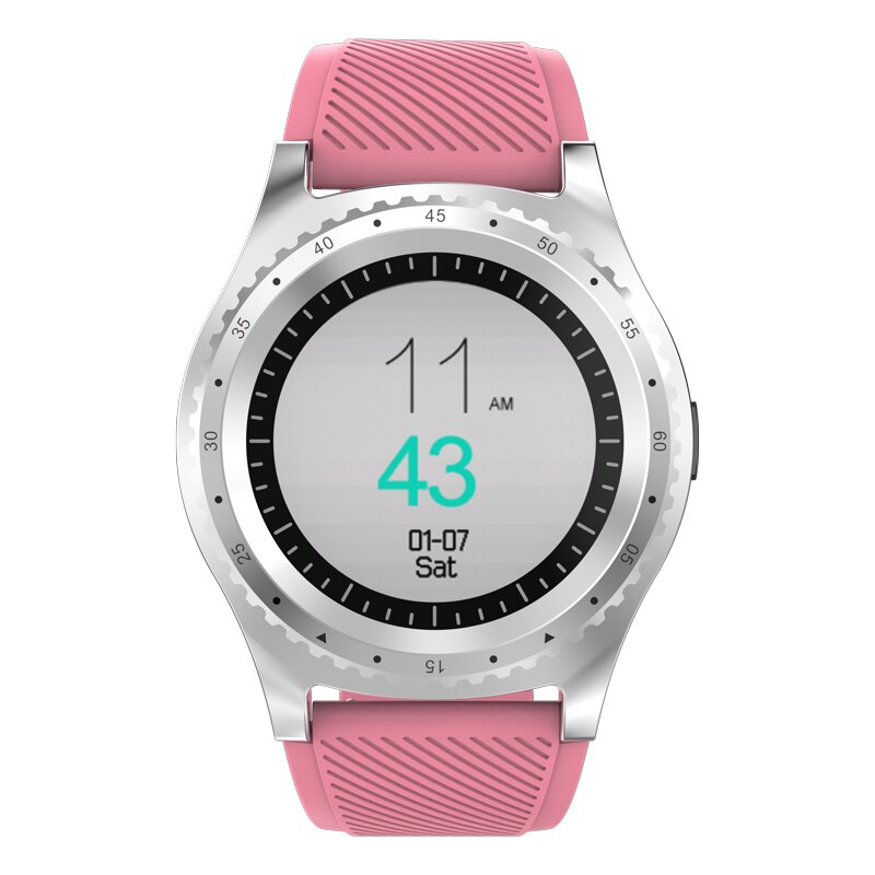 696 neueste Vintage Bluetooth Handgelenk Smart Uhr L9 Für iPhone Android-Handy Unterstützung 2G SIM TF Karte smartwatch Armbanduhr PK Y1: silver pink
