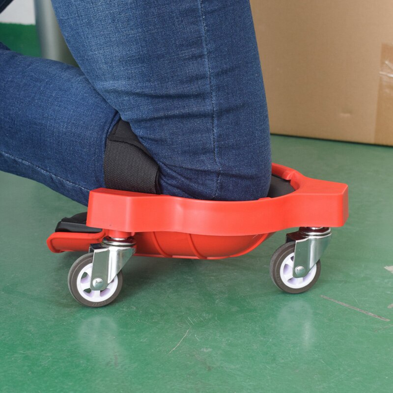 Rullende knæpuder justerbar rem knæbeskyttelsespuder med hjul universal hjul knæpude rullende knæpude