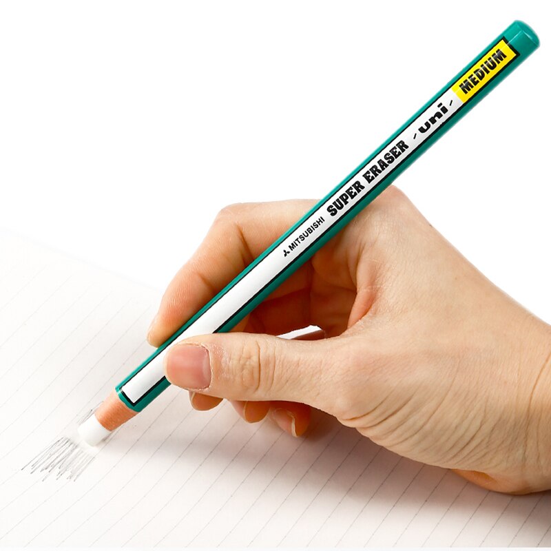 10 stykker mitsubishi uni blyant viskelæder super viskelæder medium ek -100 skole- og kontorartikler