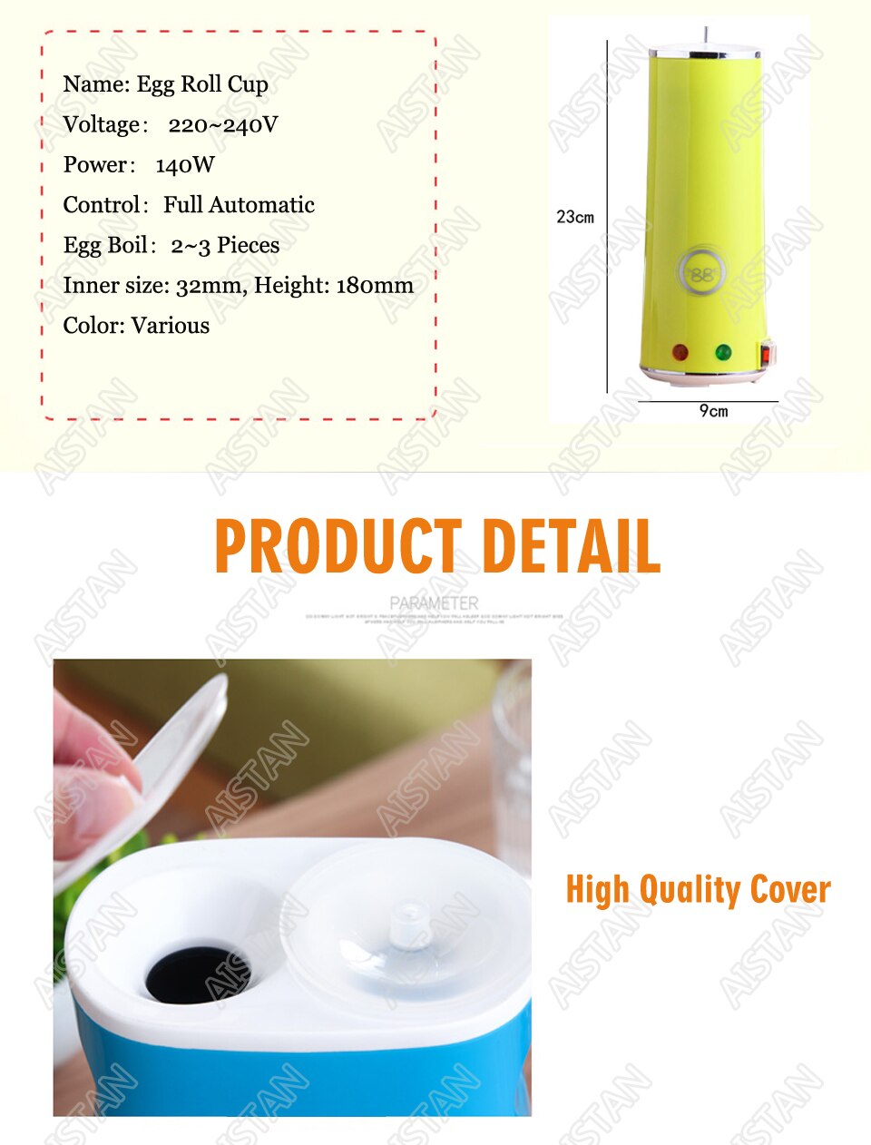 JDQ101/JDQ201 Hands-Free Automatic Electric Vertical Nonstick Easy Quick Egg Cooker Breakfast Egg Sausage Roll Cup Machine