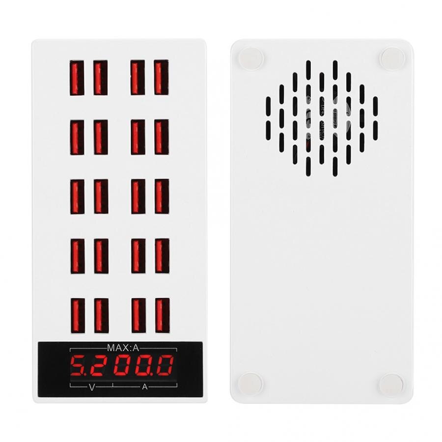 20-Port Charger USB Charging Station Intelligent Distribution 100W for Tablet / Mobile Phone (AC100-240V)