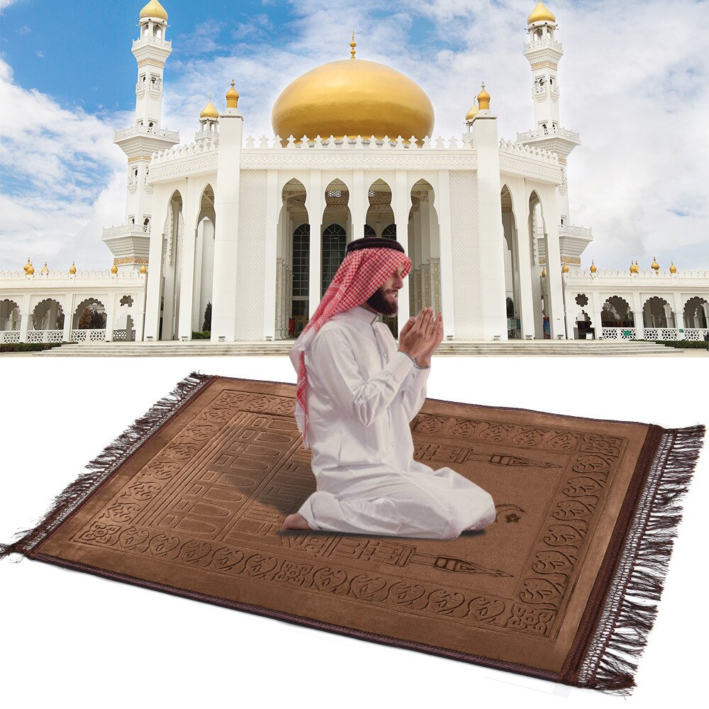 Thick Soft Muslim Islamic Prayer Mat Salat Musallah Prayer Rug tapis de priere islam Sajadah Pray Rug Carpet gebedskleed 80X120: H-21