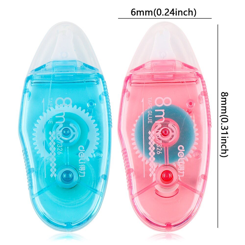 Mini Double Sided Adhesive Roller Dots Tape Glue Dispenser Stick Scrapbooking Decor Student Office School Stationery Refillable: 1PC Random E
