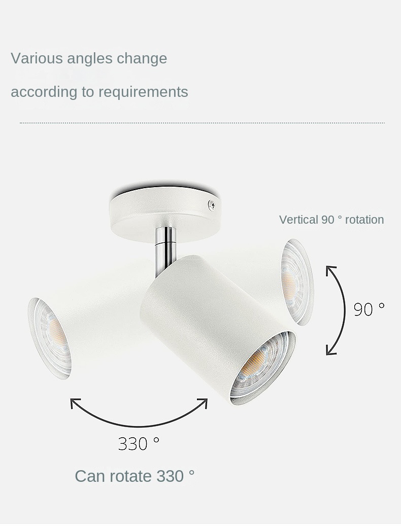 Nordic Creatieve Opbouw Draaibaar Huis Woonkamer Keuken Eiland 6W Vervangbare GU10 Led Cob Spot Plafond Downlight