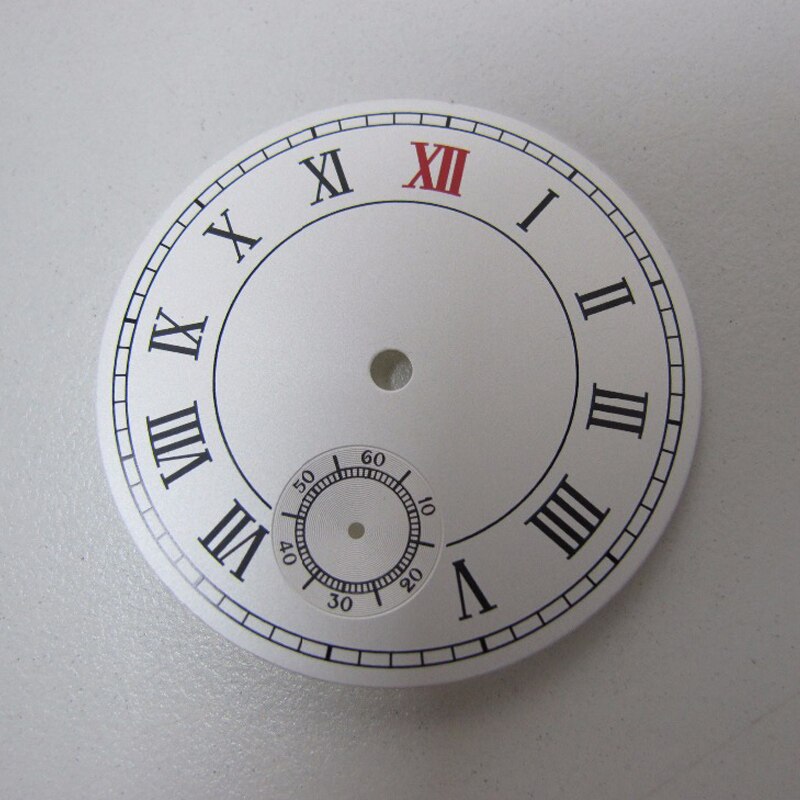 38.9mm urdele urskive hvid urskive passer til unitas eta 6498 st urværk