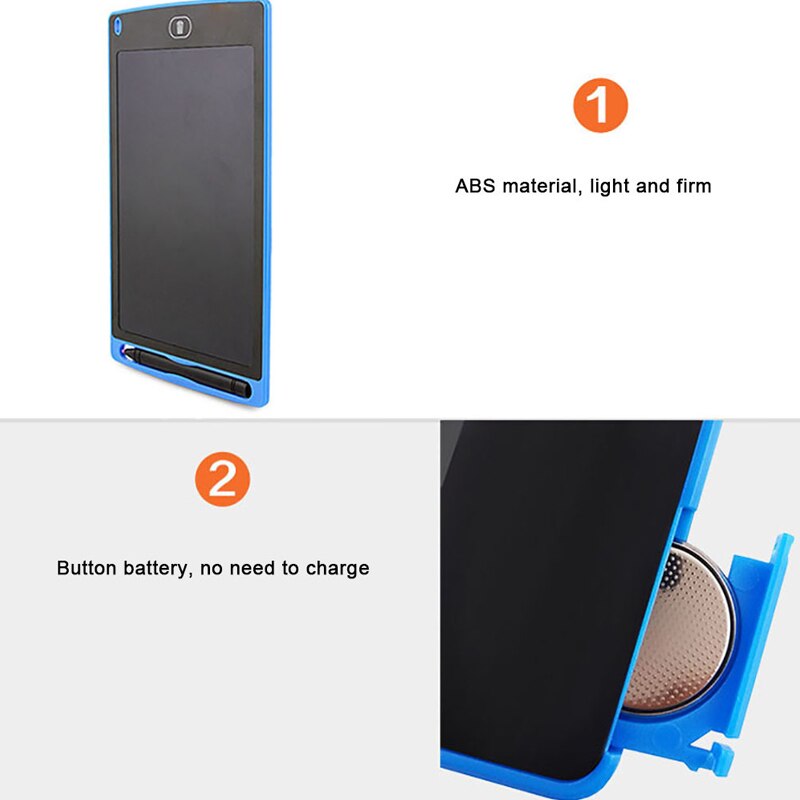 Electronic Doodle Board 8.5in LCD Writing Drawing Handwriting Tablet for Kids Adult School QJY99