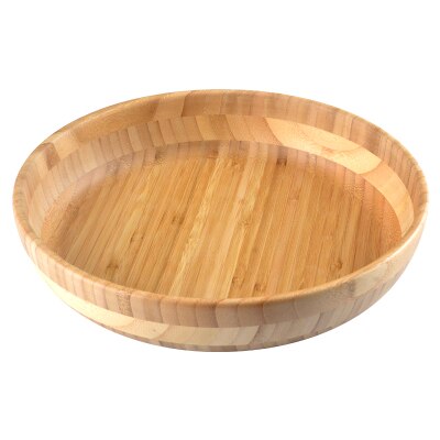 Bamboe Hout Europese Fruitschaal Ontbijt Snack Plaat Creatieve Persoonlijkheid Home Hotel Snacks Gedroogd Fruit Fruit Slakom Lade: XL 30X6CM